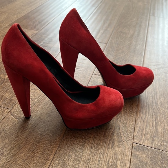 Dolce vita red suede heel 8 - Picture 3 of 7